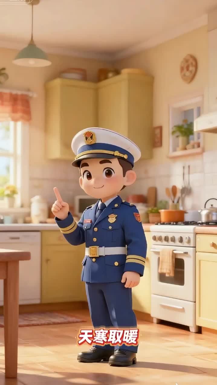 卡通版AI消防员上线，手把手教你冬季取暖硬核安全技巧