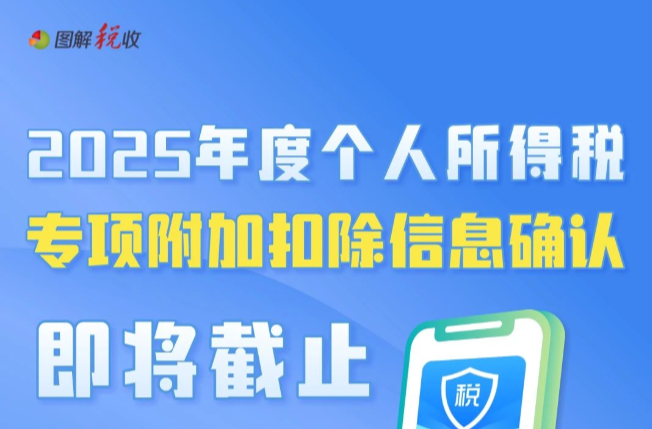 個(gè)稅專項(xiàng)附加扣除信息確認(rèn)即將截止！一圖了解操作