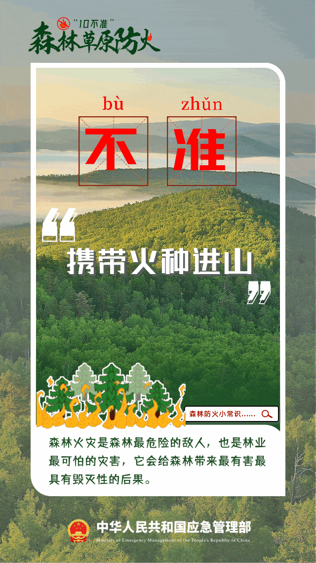 森林防火“十不准”