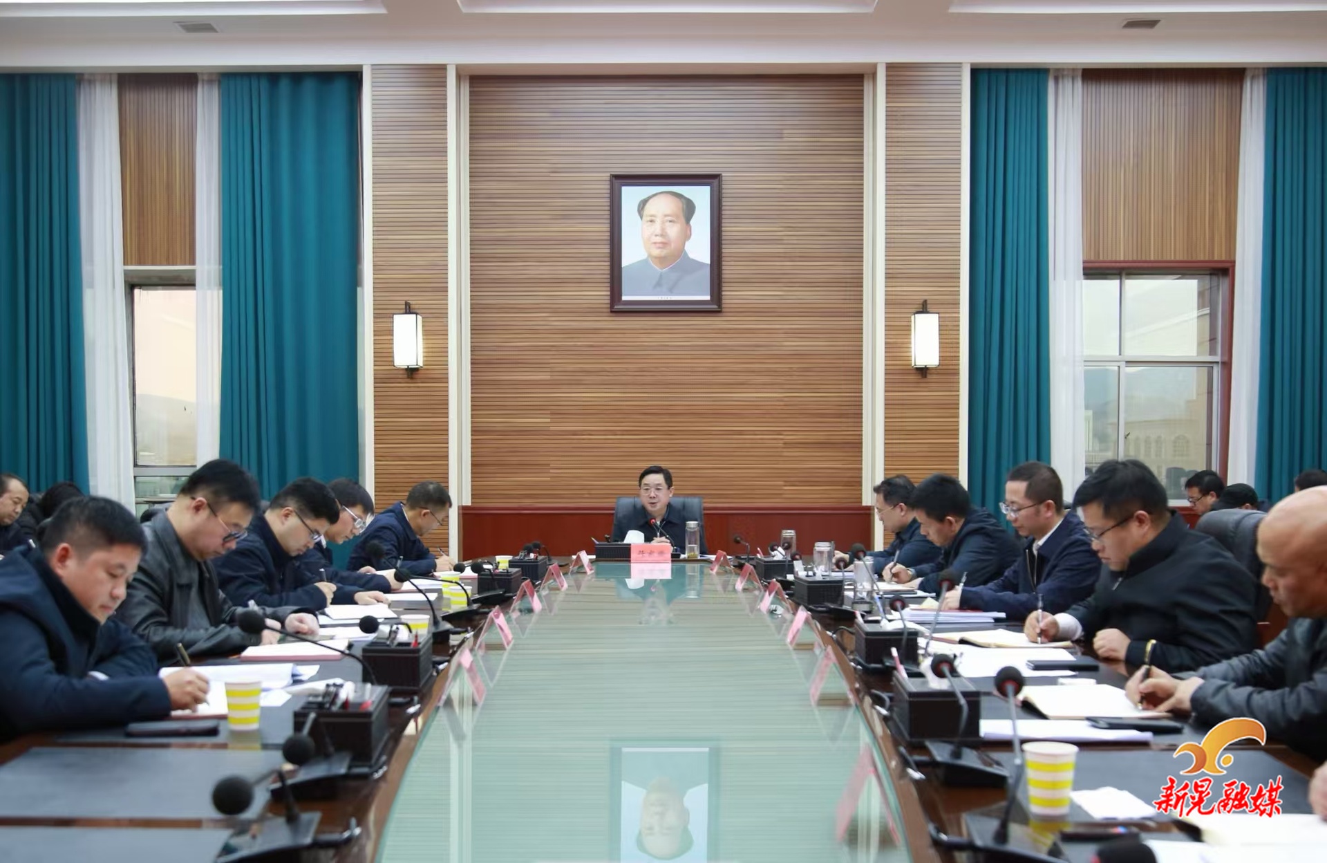 七十周年县庆筹备工作调度会召开 符家盛讲话 杨鹏主持