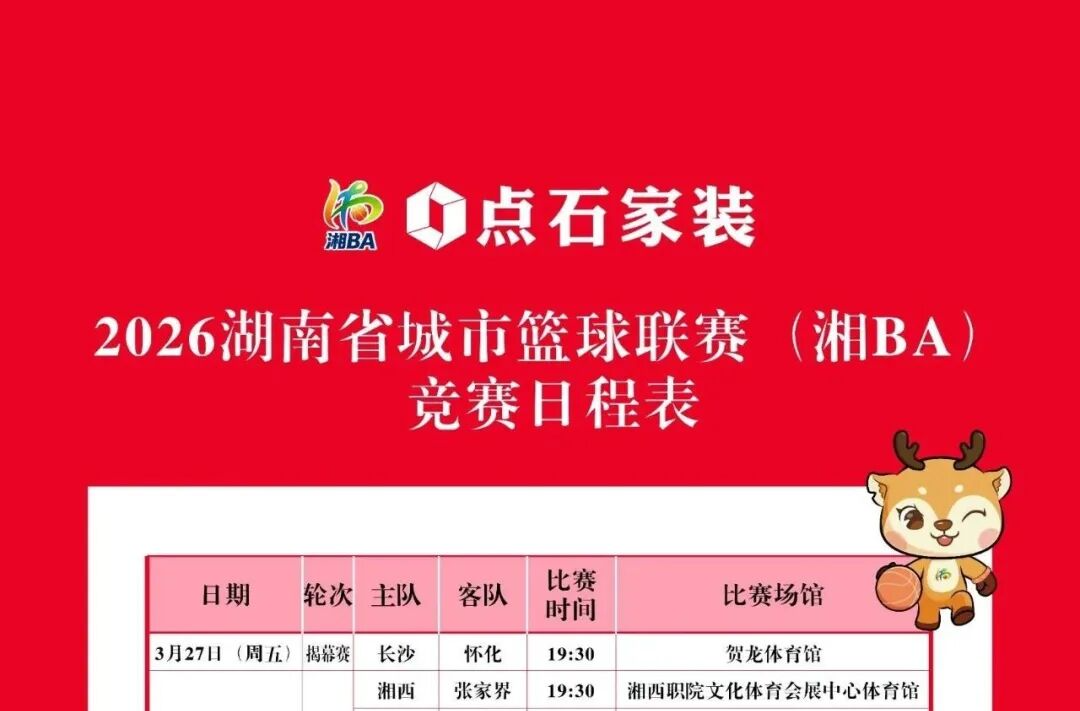 2026湘BA完整赛程来了！