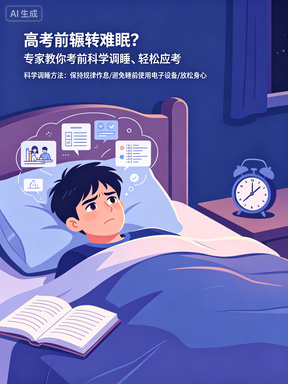 高考前辗转难眠？专家教你跳出“焦虑-失眠-更焦虑”恶性循环