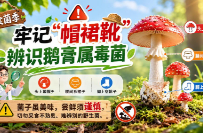 牢记“帽裙靴”辨识鹅膏属毒菌