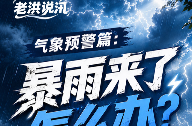 暴雨来了怎么办？看准颜色听指挥！丨老洪说汛·气象预警篇